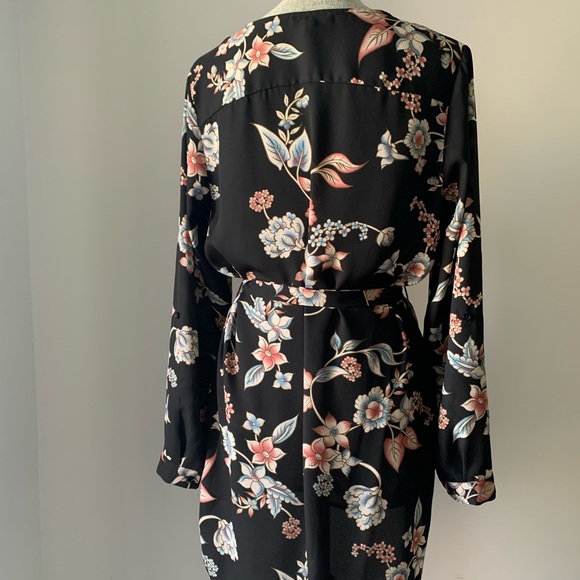 Floral Kimono style boho t-shirt dress - Picture 6 of 9
